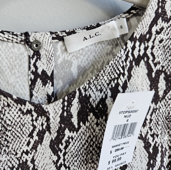 A.L.C Snake Print Halter Sleevless Top NWT Size 6 - Picture 2 of 7